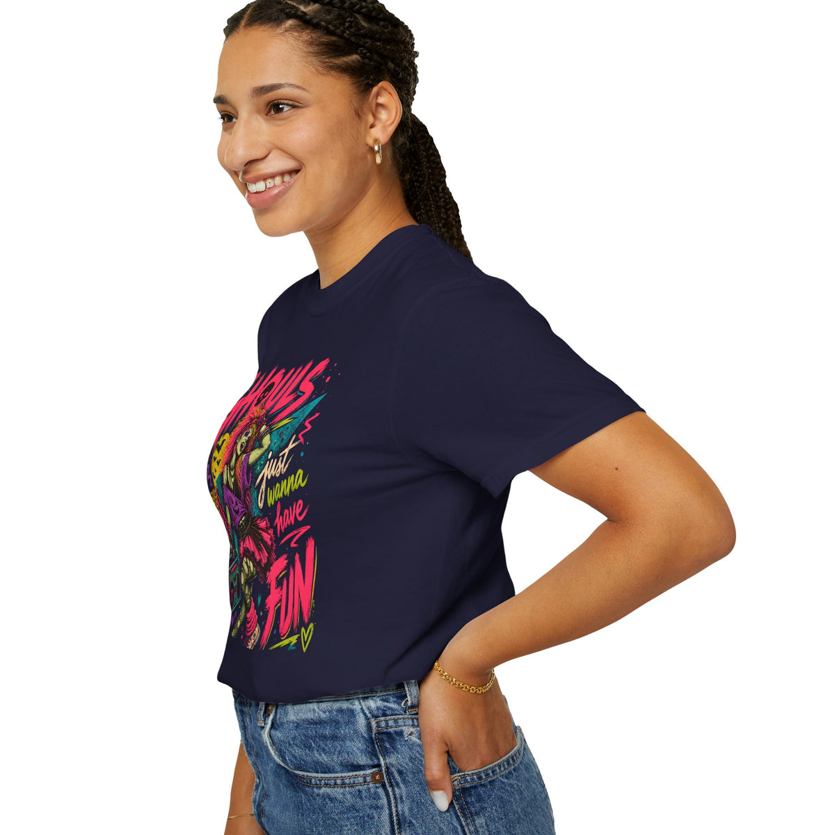 Ghouls Just Wanna Have Fun T-shirt | Neon 80s Retro Halloween Graphic