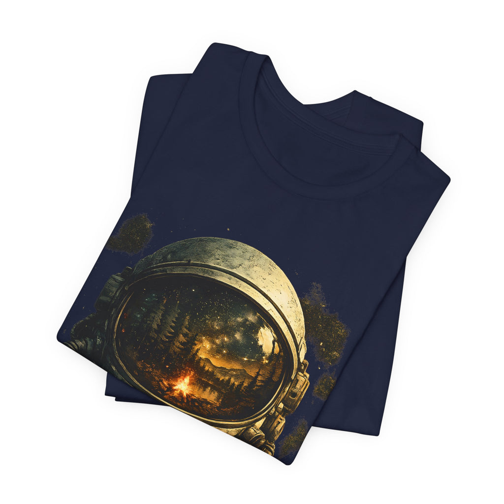 Signal Lost Astronaut Shirt, Camping Space Tee, Nature Escape Graphic, Cosmic Wilderness Stargazing Outdoor Shirt