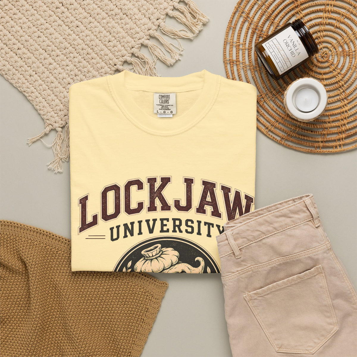 LOCKJAW University Shirt, TMJ Shirt, Temporomandibular Joint Disorder Tee, Funny TMJ Tee, Night Grinder, Jaw Pain Humor