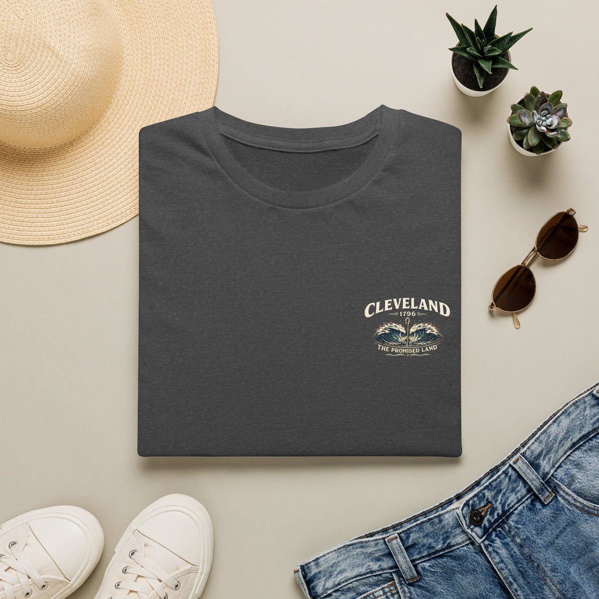 Cleveland Ohio Shirt | Moses Cleaveland 1796 Tee | Cleveland History Shirt | Lake Erie Travel Poster Tee | Comfort Colors 1717 Gift