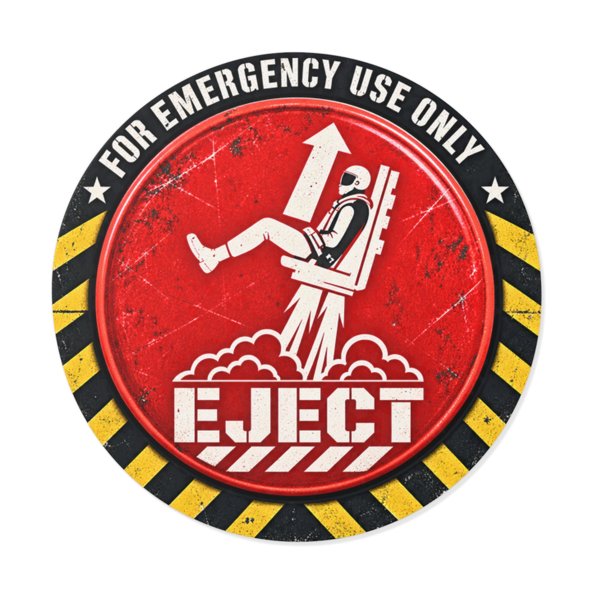 Eject Button Sticker, Funny Aviation Decal, Pilot Gift, Emergency Eject Sticker, Military Aircraft Car Laptop Toolbox Sticker