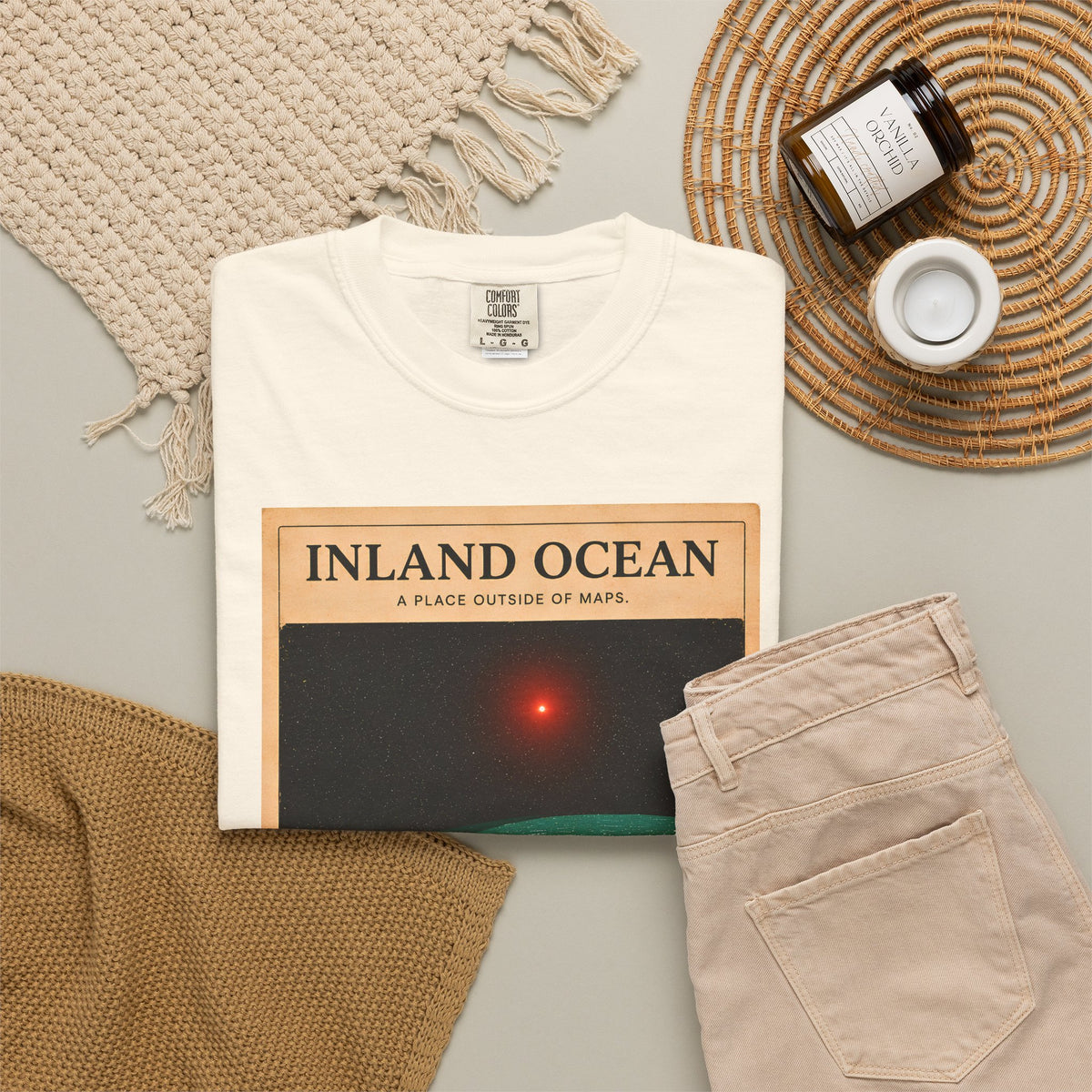 INLAND OCEAN Shirt, Vintage Sci Fi Poster Tee, Retro Futurism Graphic Tee, Observatory Series Shirt, Comfort Colors Space Art Tee