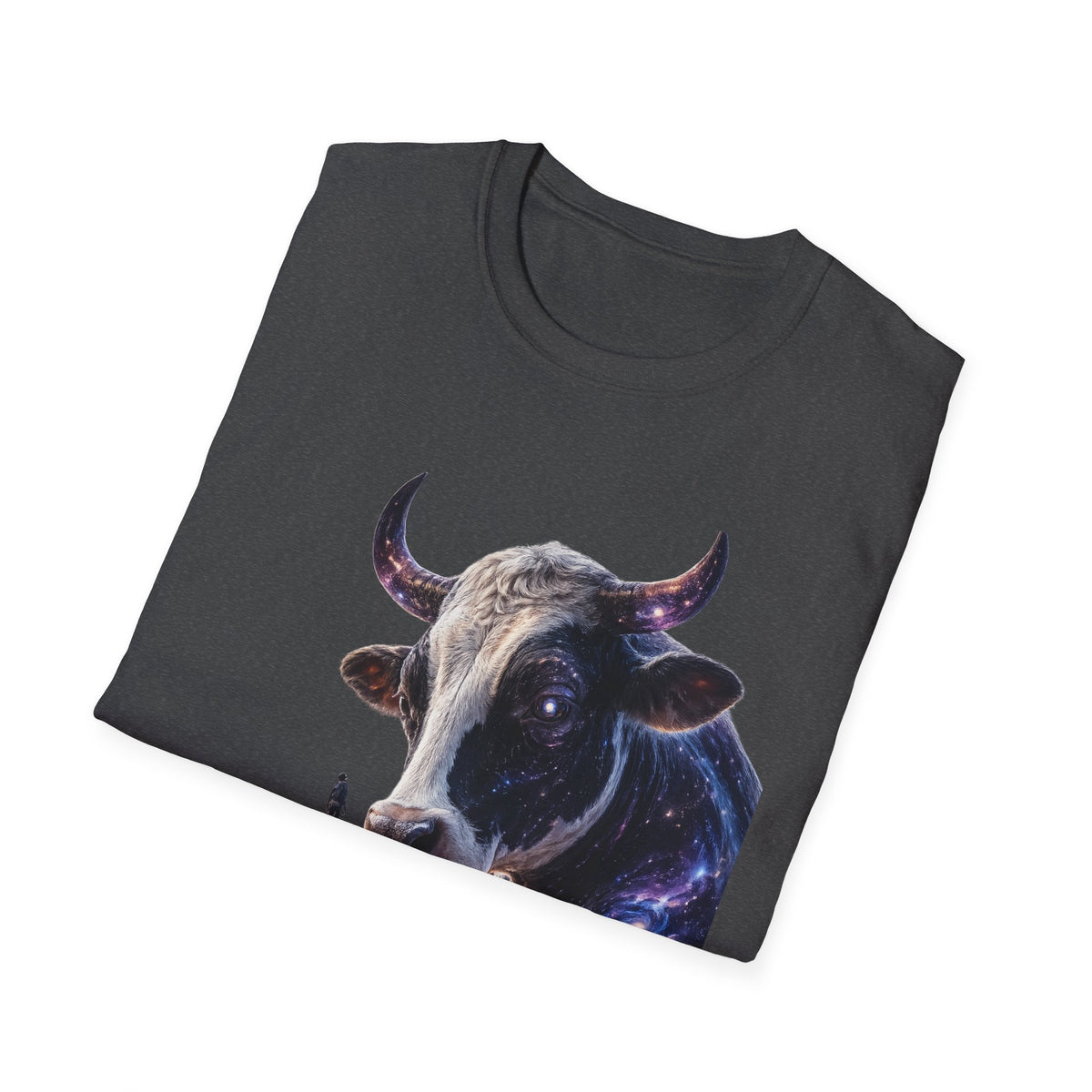Cosmic Cow Shirt, Space Animal Graphic Tee, Surreal Galaxy Cow Design, Aesthetic Sci-Fi Art T-Shirt, Unique Cosmic Streetwear