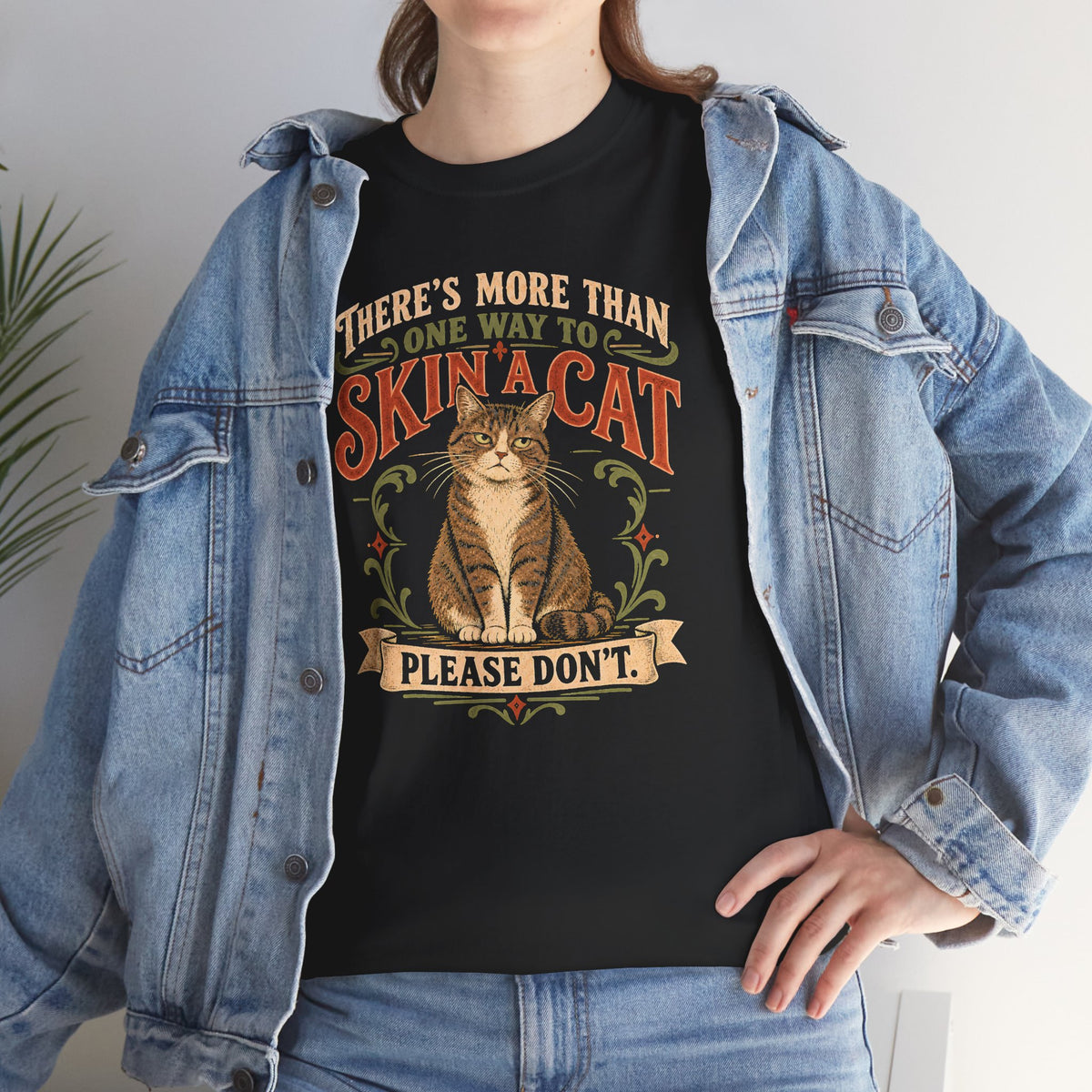 Funny Cat Shirt, Theres More Than One Way to Skin a Cat Tee, Vintage Sarcastic Cat Graphic TShirt, Cat Lover Gift