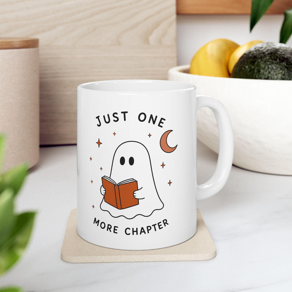 Ghost Reading Mug | Cozy Autumn Book Lover Ceramic Cup
