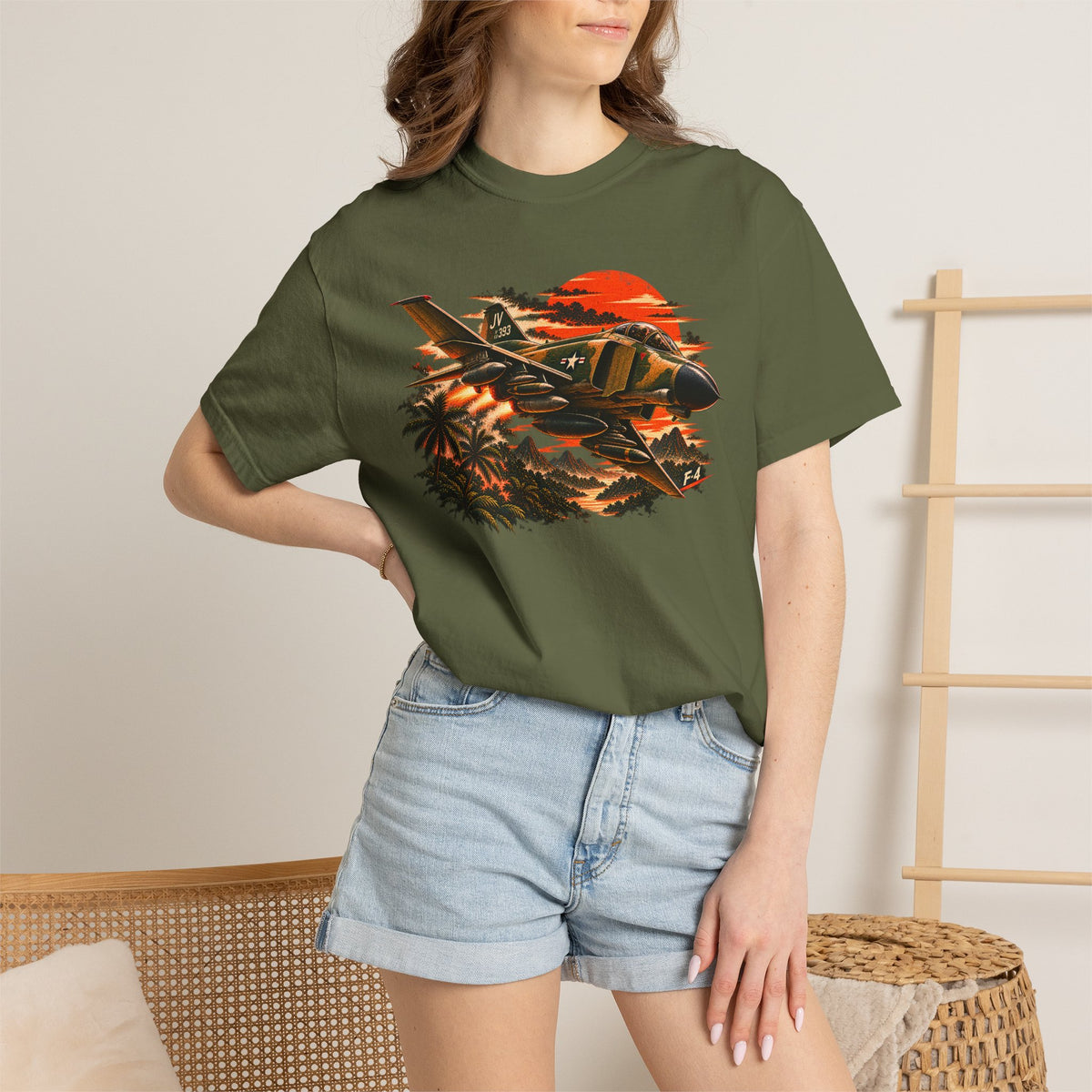 F-4 Phantom II Shirt, Vintage Military Aviation Tee, Vietnam Era Fighter Jet Graphic, Air Force Comfort Colors Gift