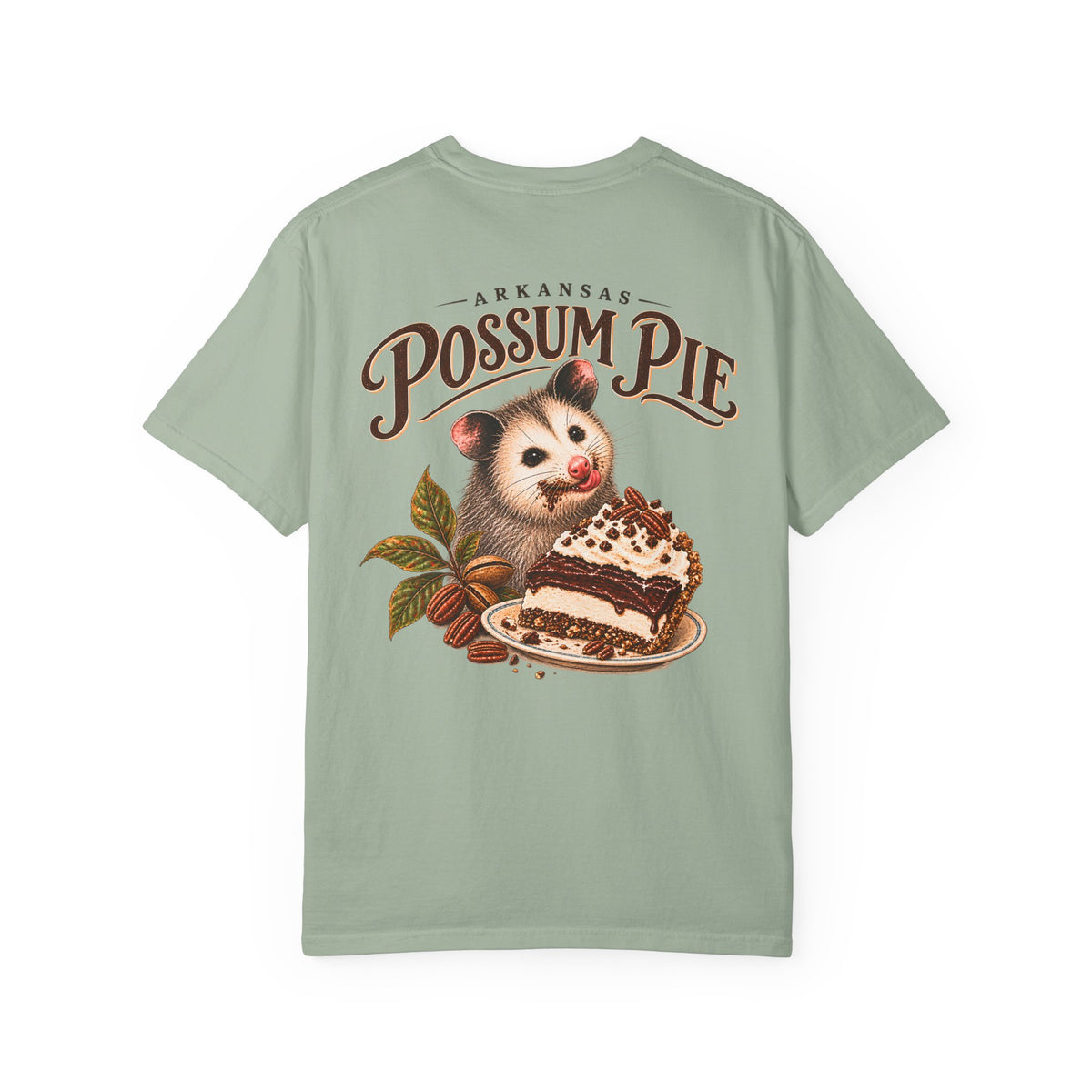 Arkansas Possum Pie Shirt, Funny Southern Food Tee, Cute Opossum Comfort Colors Shirt, Vintage Pie Lover Gift, Front Back Graphic Tee