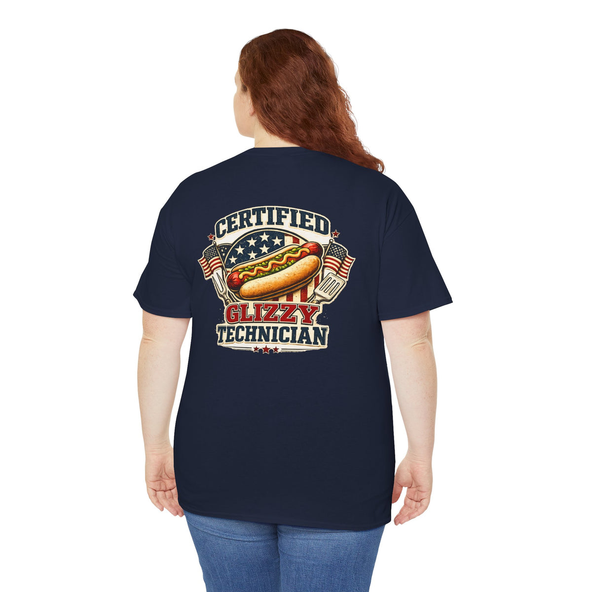 Certified Glizzy Technician Shirt, Funny 4th of July Shirt, Patriotic Hot Dog Tee, BBQ Shirt, Summer Cookout Graphic Tee