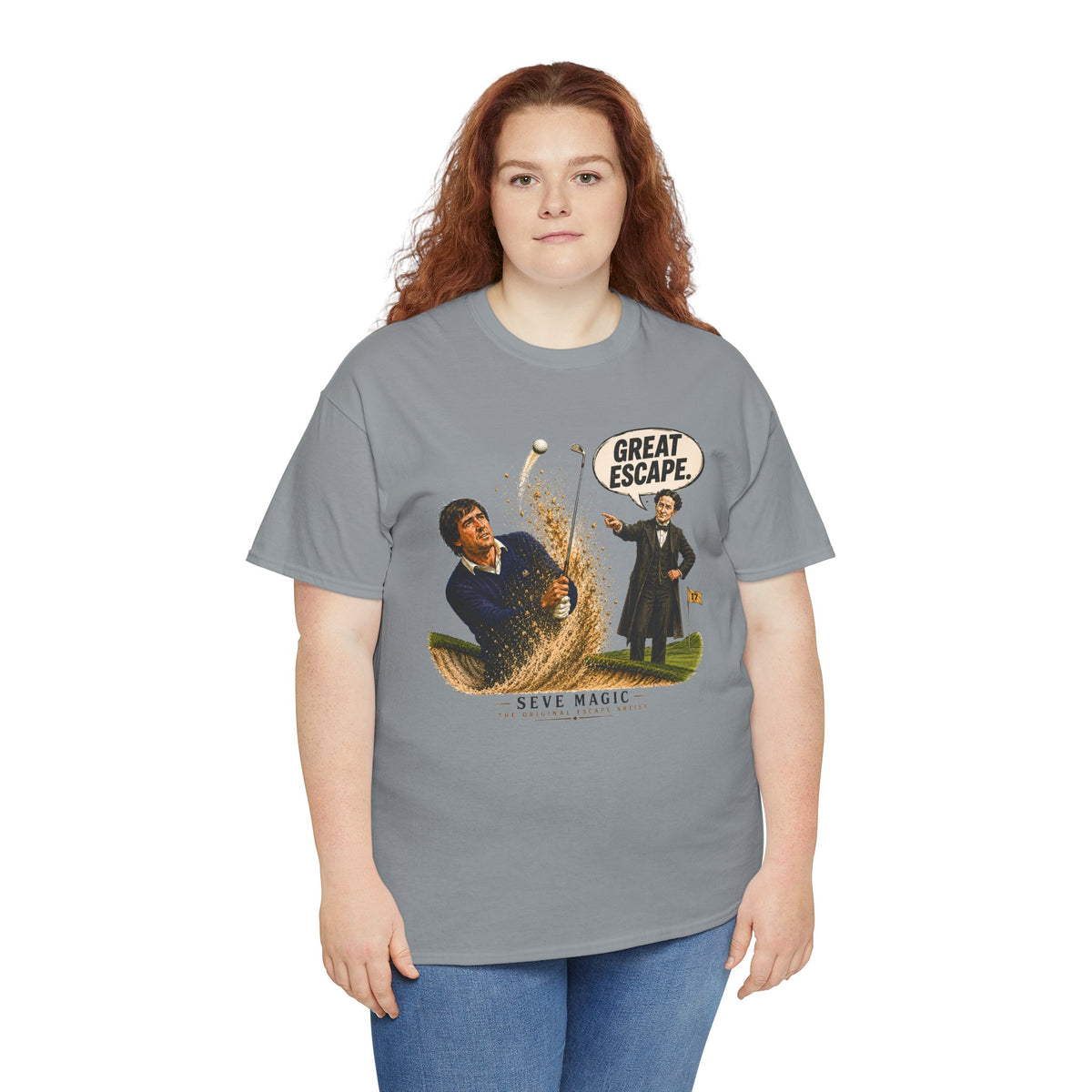 Great Escape Golf Shirt | Seve Ballesteros Houdini Golf Tee | Vintage Golf Humor Shirt | Bunker Shot Golf Gift