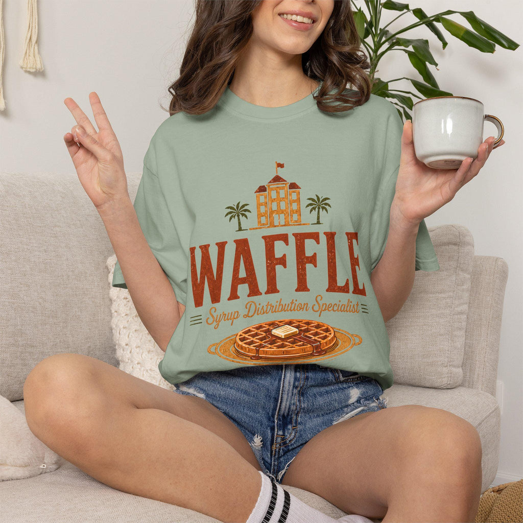 Waffle Syrup Distribution Specialist T-Shirt | Breakfast Illustration