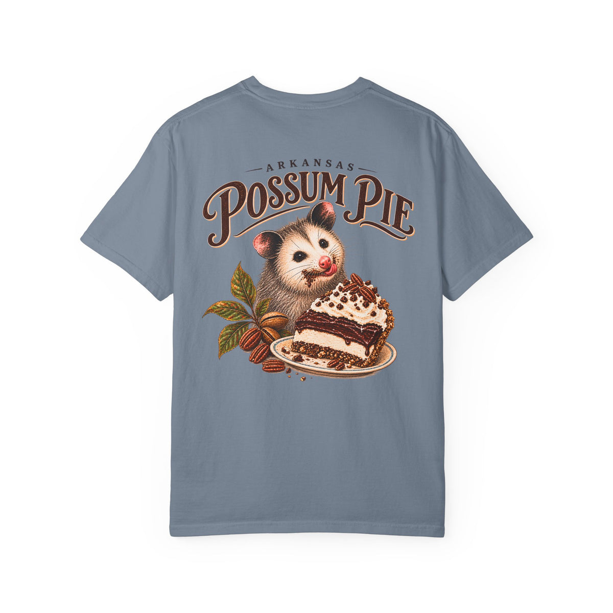 Arkansas Possum Pie Shirt, Funny Southern Food Tee, Cute Opossum Comfort Colors Shirt, Vintage Pie Lover Gift, Front Back Graphic Tee