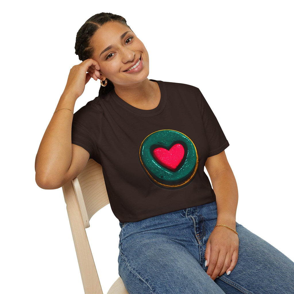 Heart O Graphic Tee, Minimal Love Symbol Streetwear Shirt