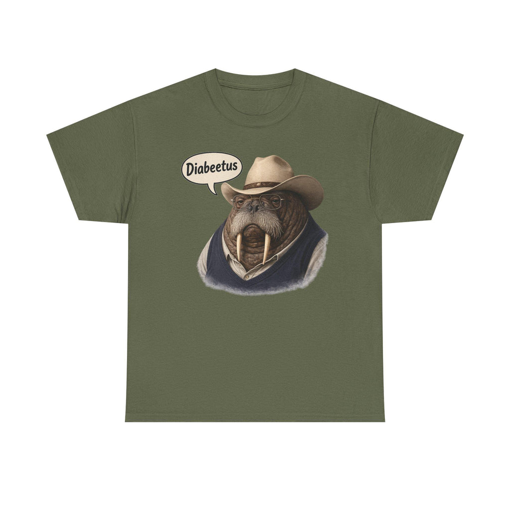 Funny Walrus Cowboy Shirt, Diabetes Humor Western Graphic Tee