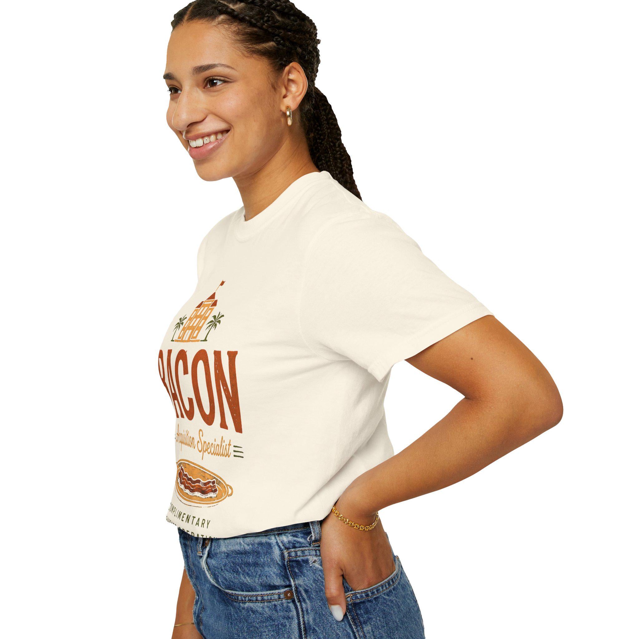 Bacon Acquisition Specialist T-Shirt | Retro Breakfast Graphic