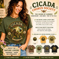 Cicada Chorus Society T-Shirt, Nature Lover Woodland Graphic Tee