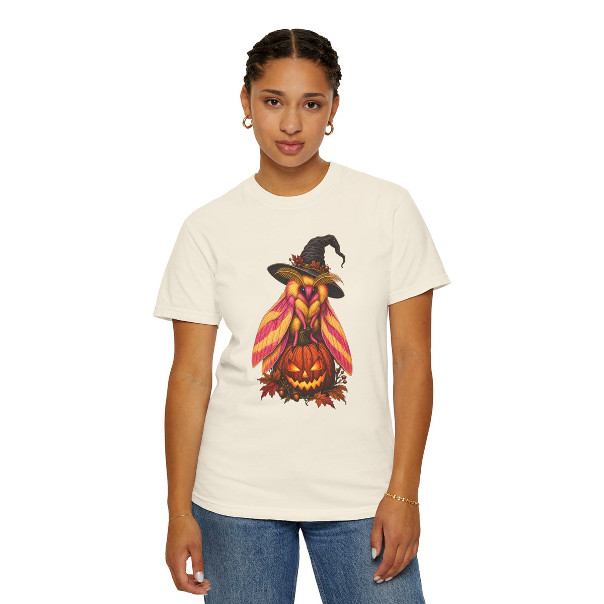 Halloween Moth Shirt, Spooky Moth T Shirt, Witchy Insect Graphic Tee, Vintage Comfort Colors Halloween Shirt