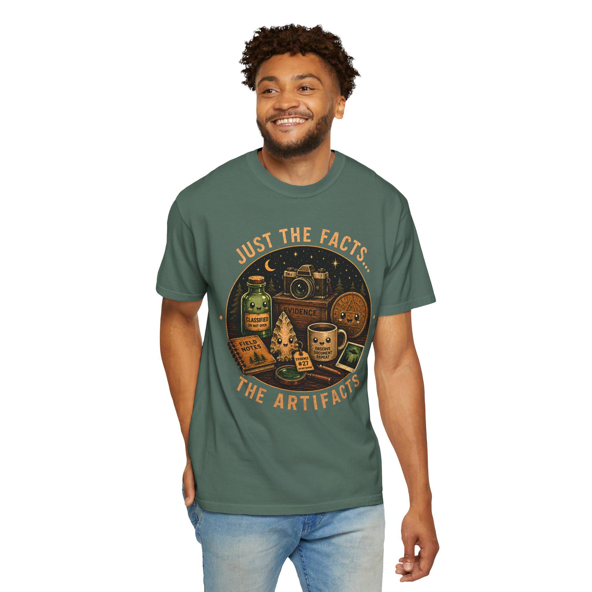 Cryptid Investigator Shirt: Vintage Artifacts Field Notes Design