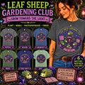 Leaf Sheep Gardening Club T-Shirt | Whimsical Sea Slug Nature Tee, Botanical Graphic Shirt