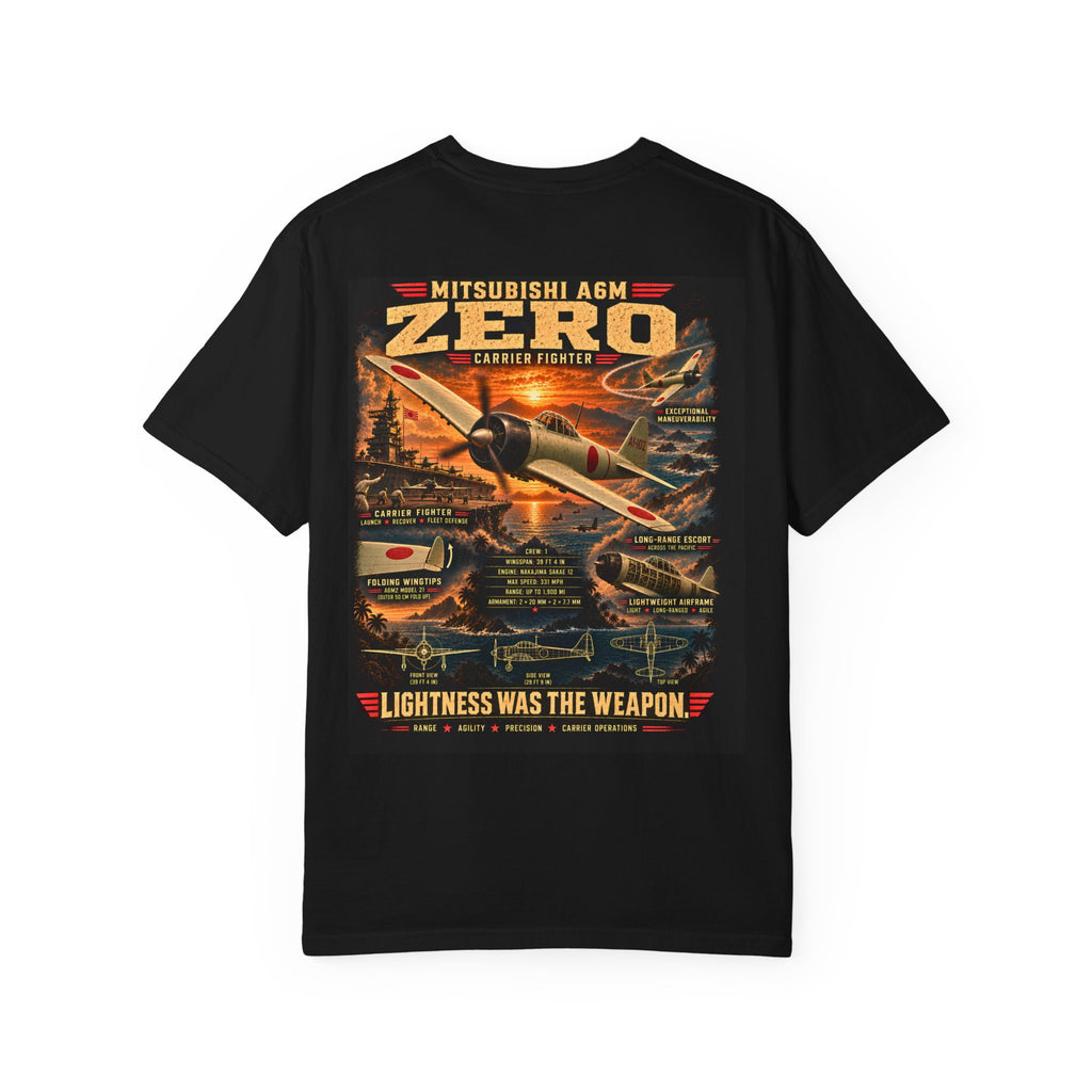 Mitsubishi A6M Zero Vintage Warplane T-shirt | Japanese Fighter Aircraft
