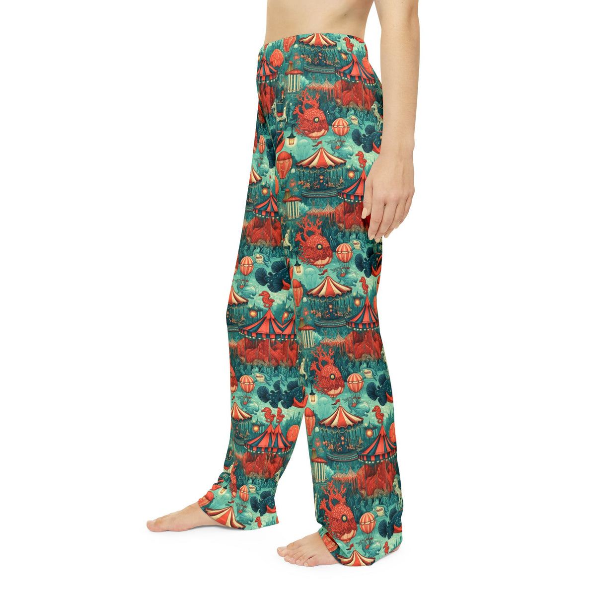 Deep Sea Carnival Pajama Pants | Anglerfish Carousel Print