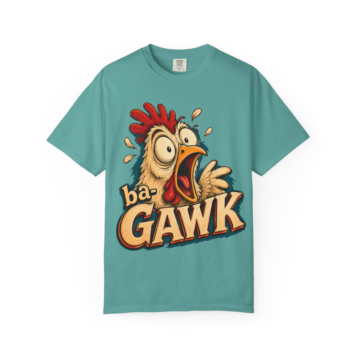ba-GAWK Chicken Shirt | Funny Chicken Graphic Tee | Comfort Colors Farm Humor Shirt | Vintage Chicken Lover Gift | Gawking Chicken Tee