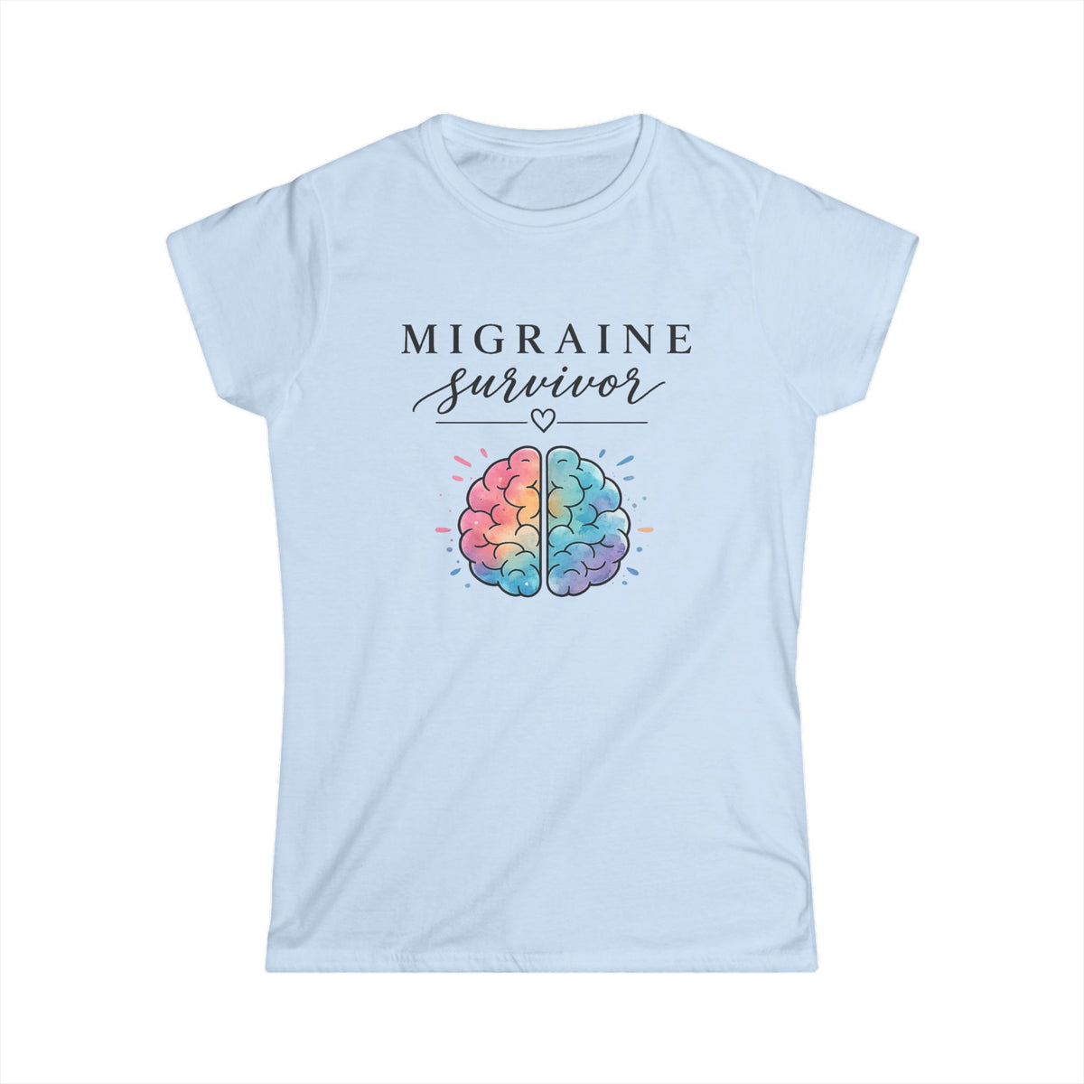 Migraine Survivor Shirt, Chronic Illness Awareness Tee, Spoonie Shirt, Brain Design Tee, Invisible Illness Gift, Migraine Warrior Tee