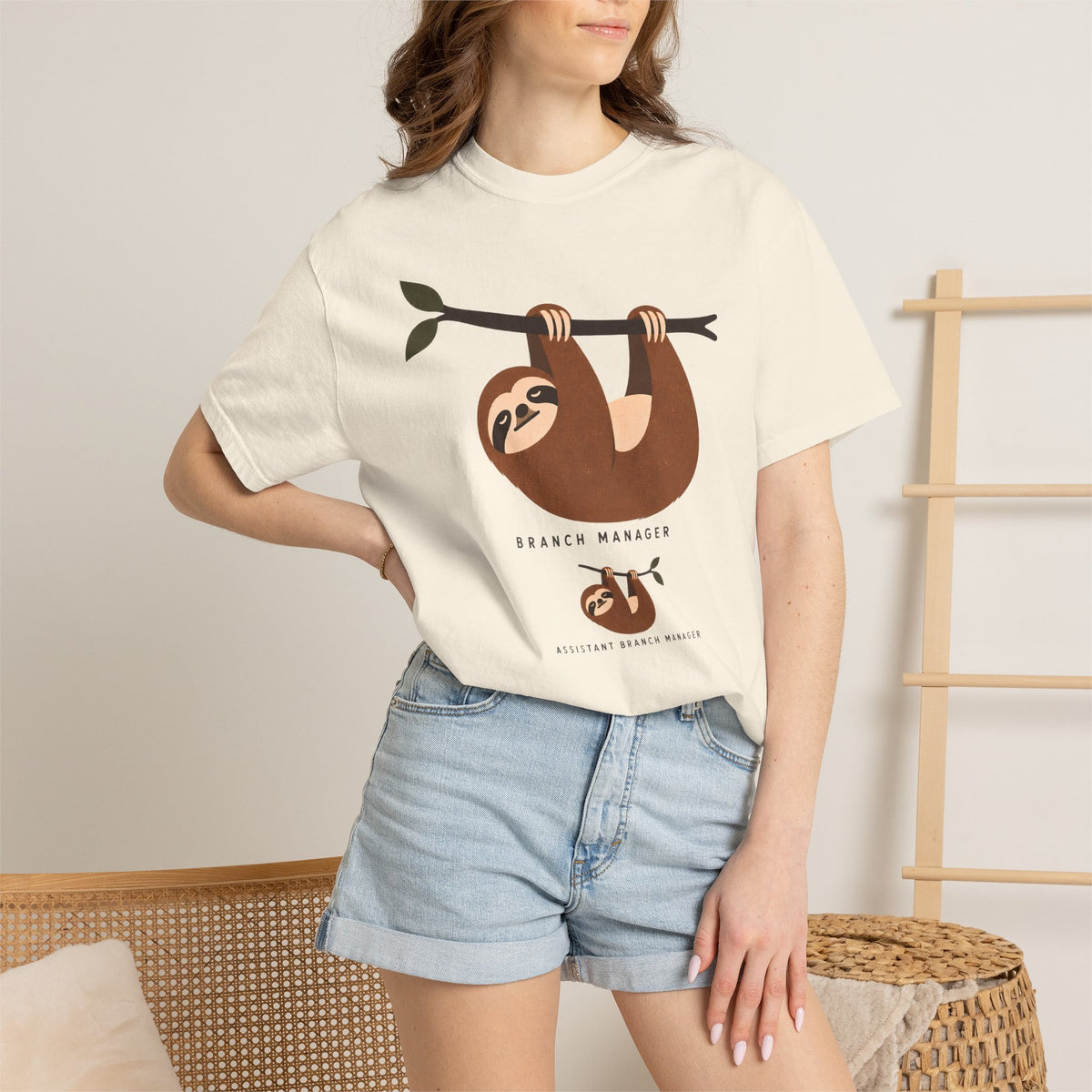 Funny Sloth Shirt, Branch Manager T-Shirt, Assistant Branch Manager Tee, Sloth Lover Gift, Funny Office Shirt, Comfort Colors Tee