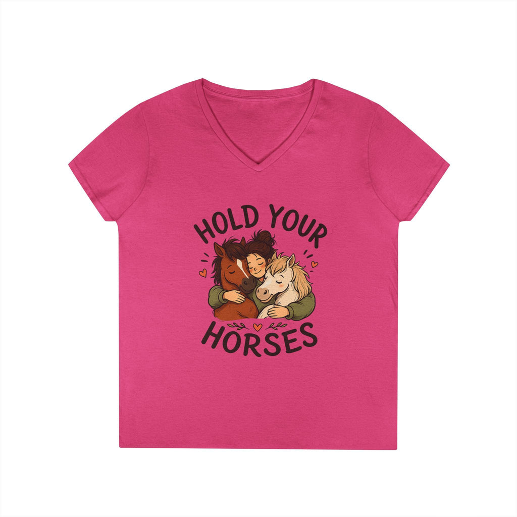 Hold Your Horses Shirt, Cozy Horse Lover Tee, Equestrian Illustration Gift