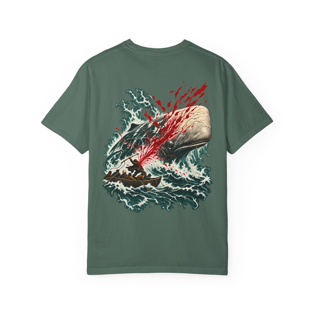 Moby Dick Shirt, Comfort Colors Captain Ahab Tee, Herman Melville Literary Gift, Nautical Whale Graphic, Book Lover Front and Back Print