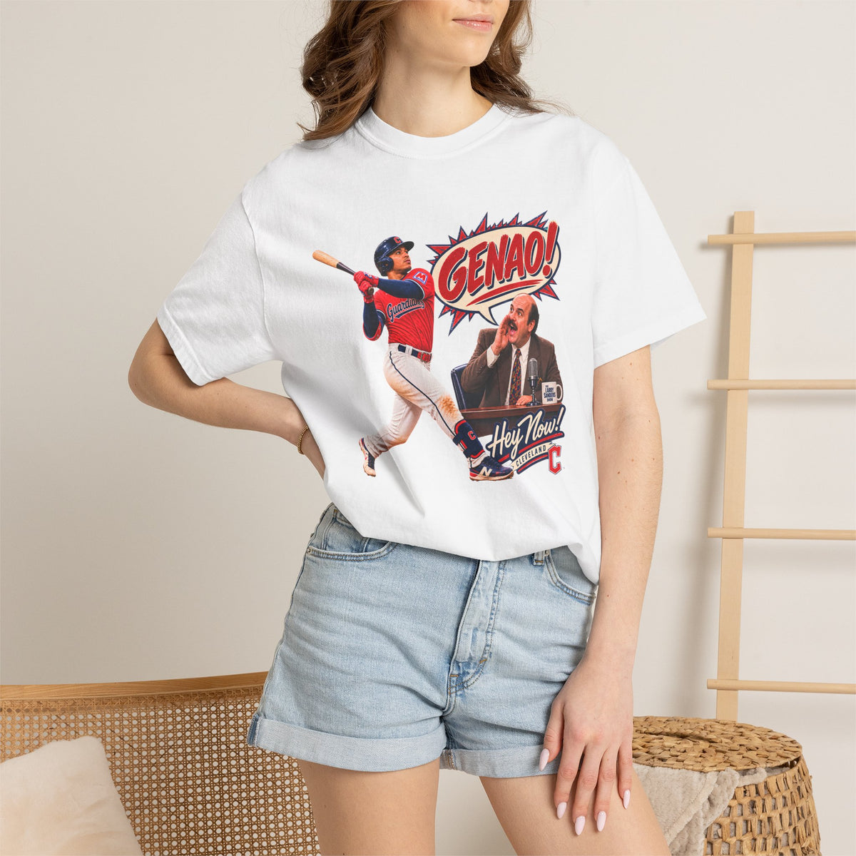 Genao Hey Now Cleveland Baseball Shirt | Hank Kingsley Inspired Guardians Fan Tee | Funny Cleveland Baseball Shirt