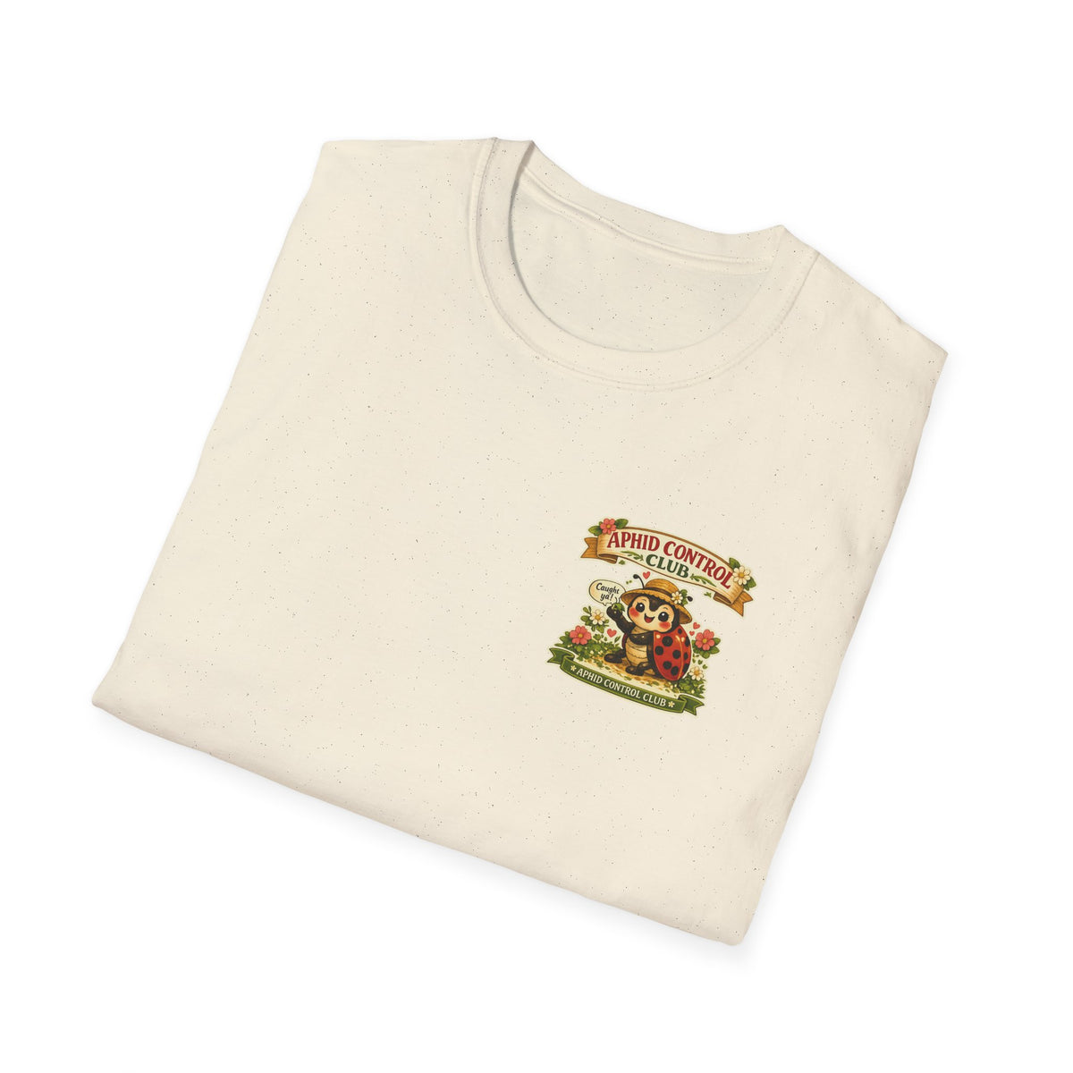 Aphid Control Club Ladybug Garden Graphic Tee, Cottagecore Entomology Apparel, Cute Beneficial Insect Gardener Gift