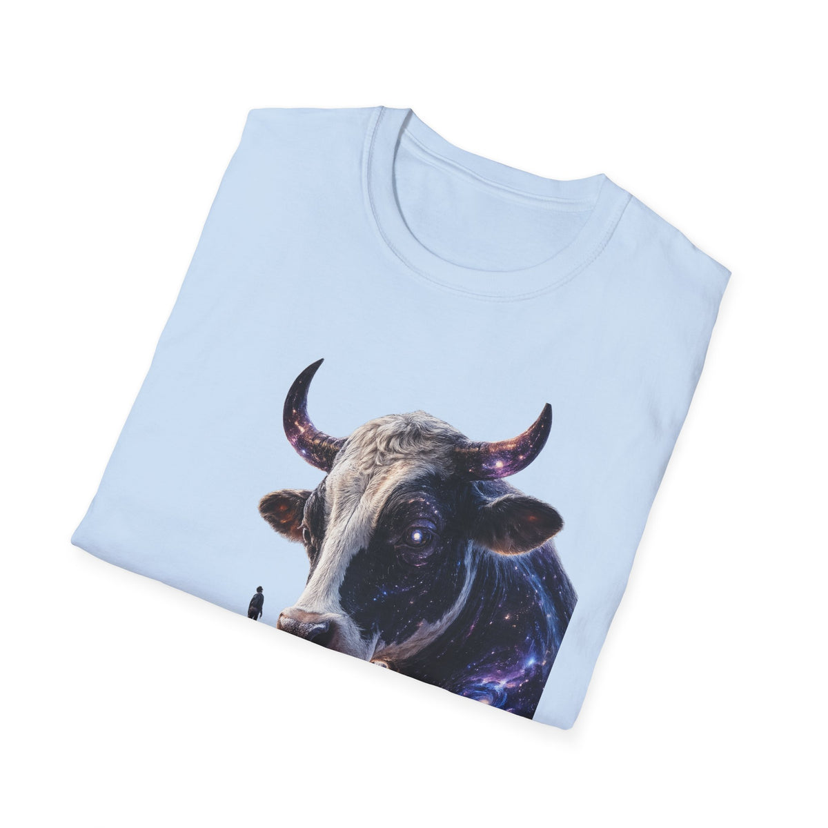 Cosmic Cow Shirt, Space Animal Graphic Tee, Surreal Galaxy Cow Design, Aesthetic Sci-Fi Art T-Shirt, Unique Cosmic Streetwear