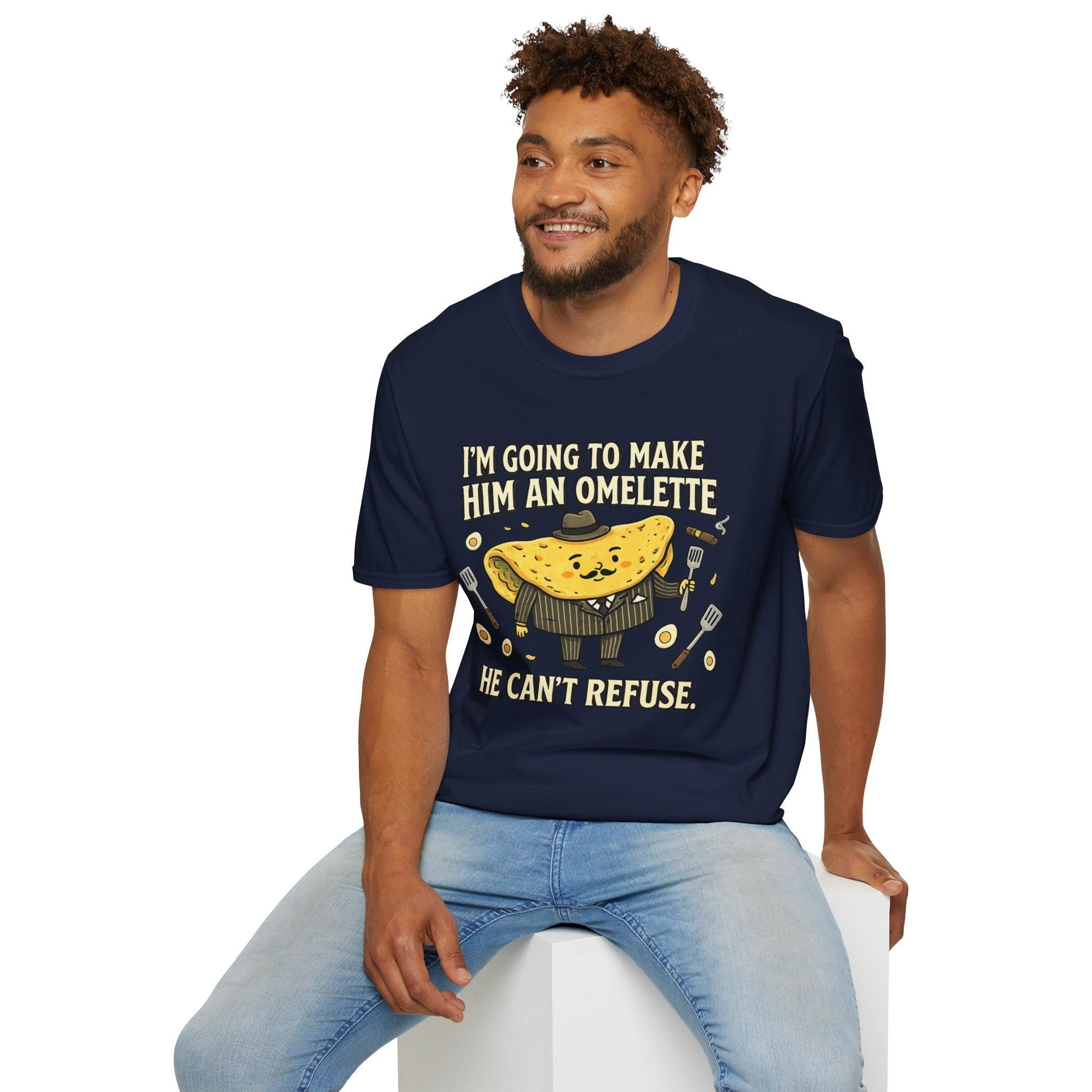 Funny Omelette Mafia Parody Shirt, Italian Food Pun Graphic Tee