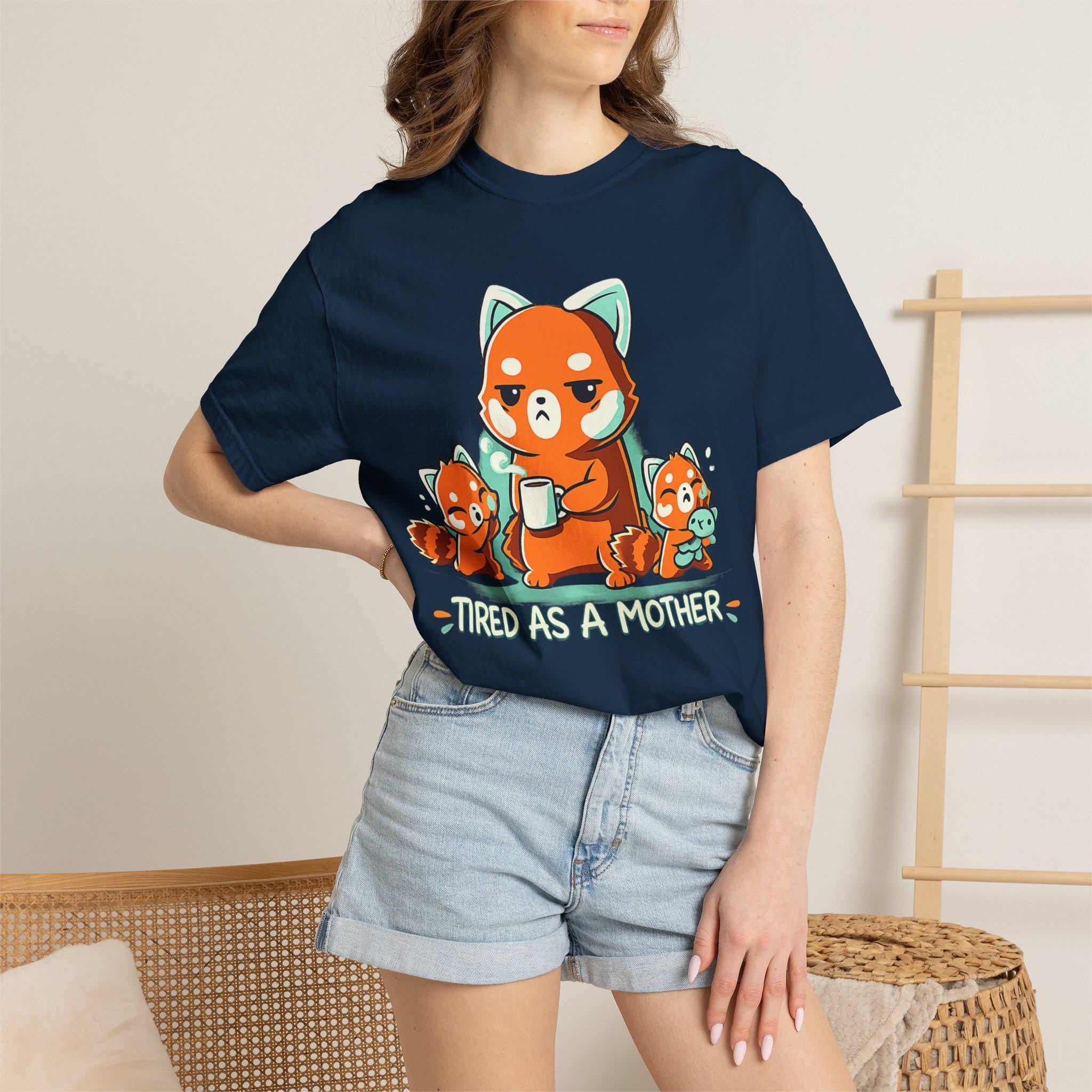 Tired Mother Panda Shirt, Funny Mom Life Tee, Coffee Chaos Comfort Colors