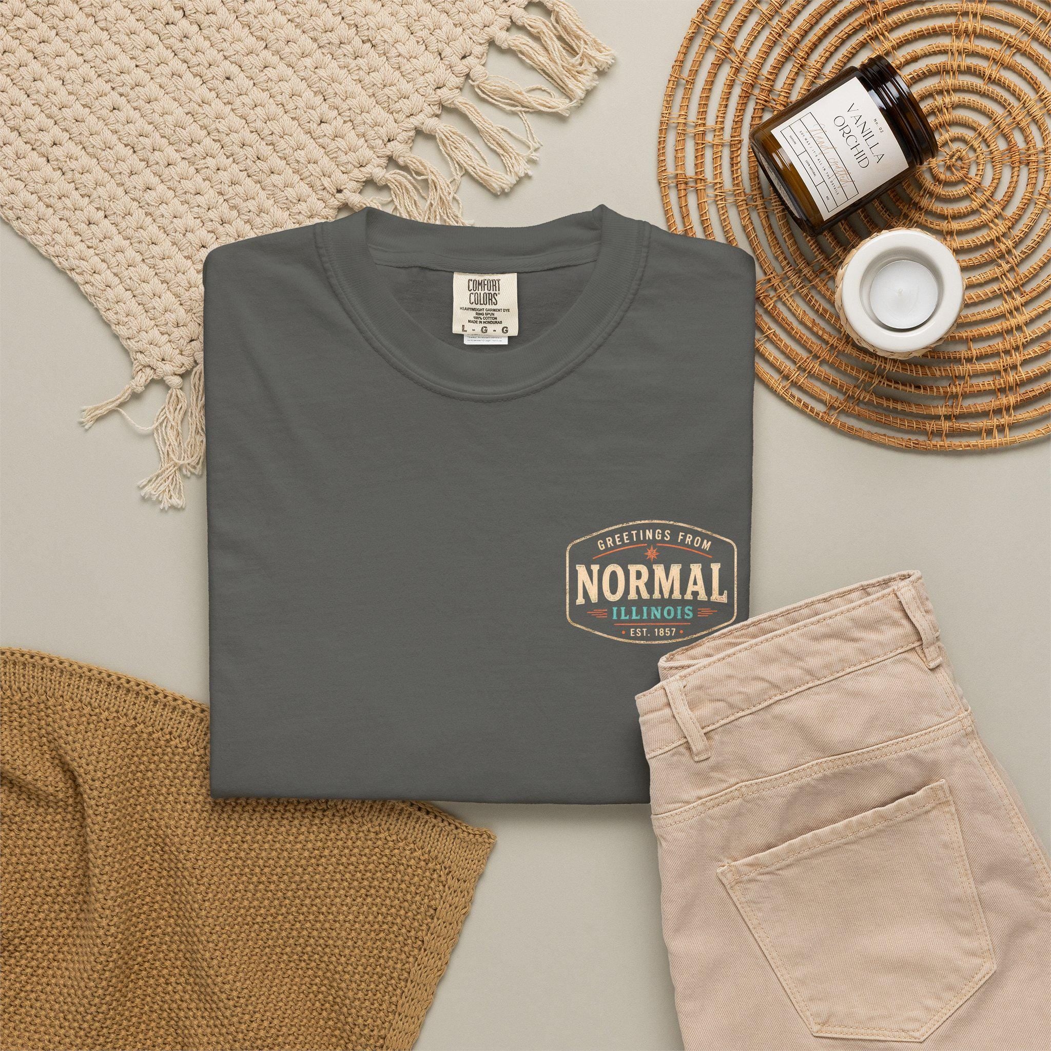 Greetings From Normal Illinois Postcard Shirt | Vintage Travel Tee