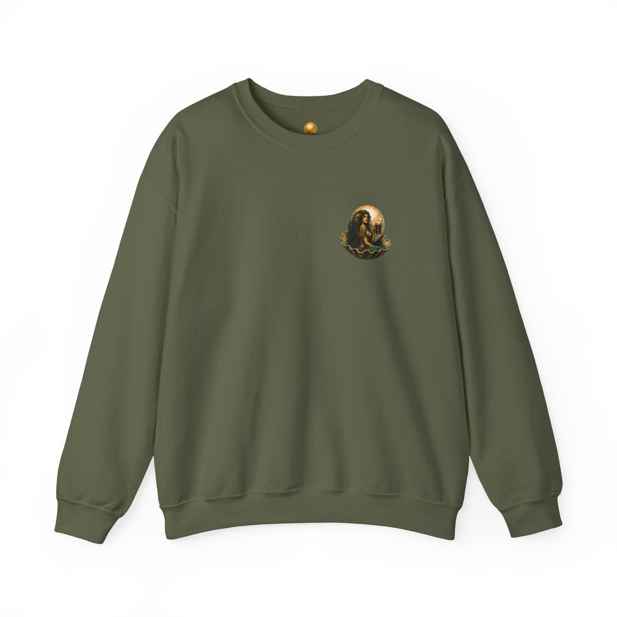 Mermaid Vintage Poster Crewneck Sweatshirt | Murky Pearl