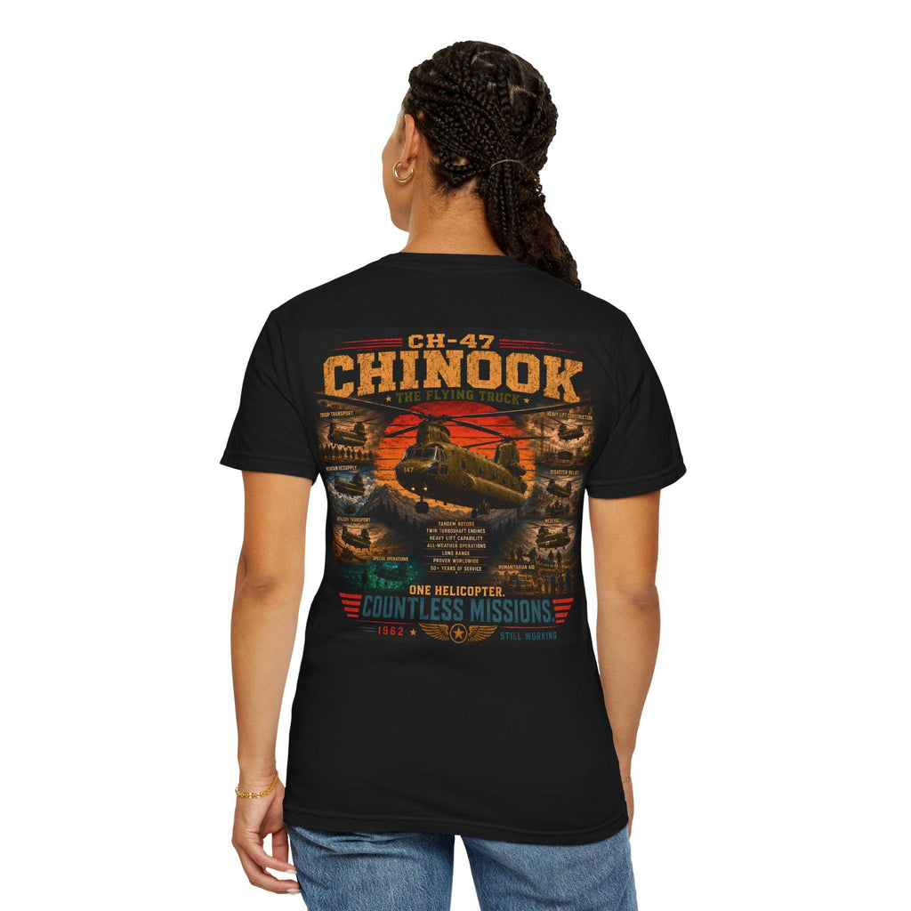 CH-47 Chinook Helicopter T-Shirt | Vintage Flying Truck Aviation Tee