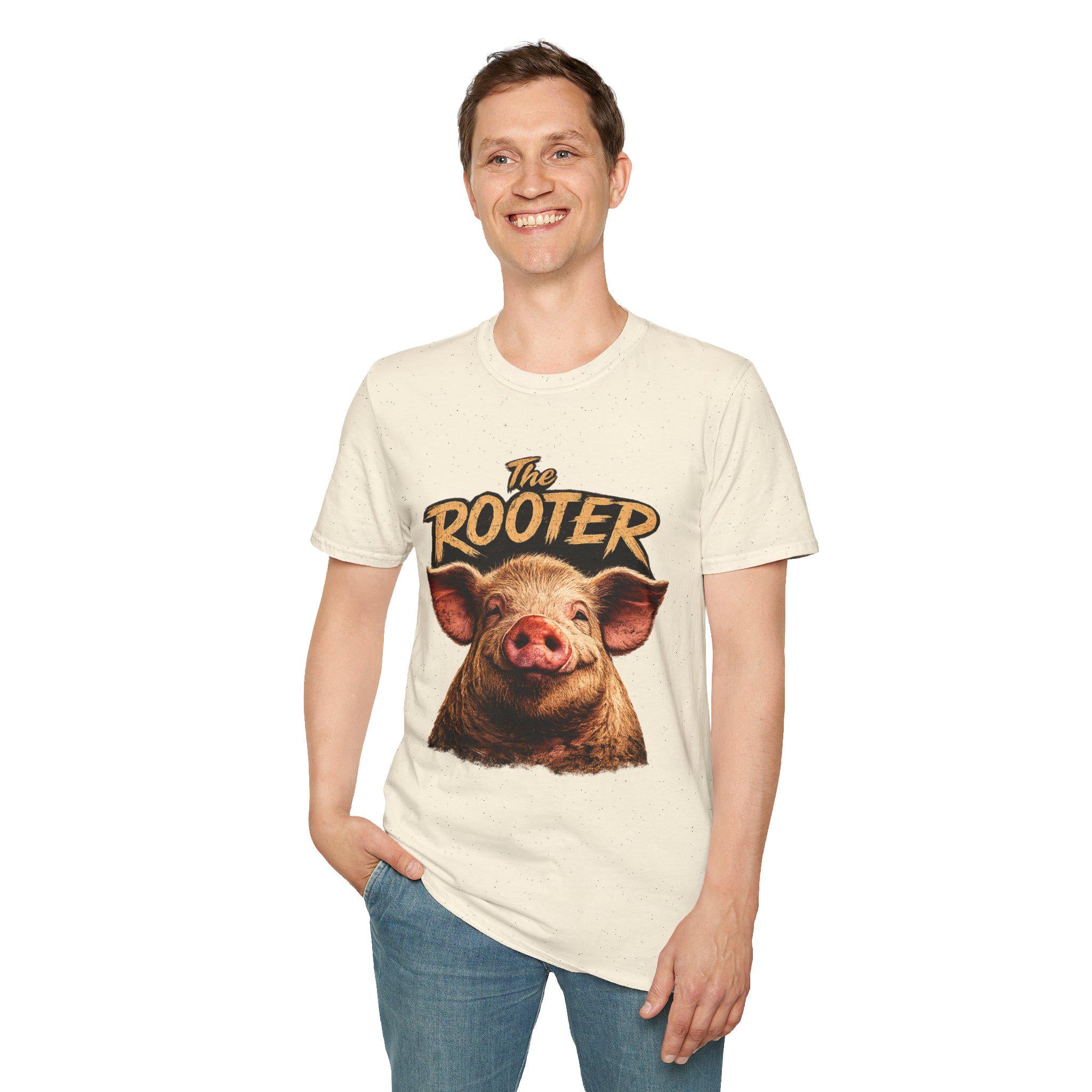 Rooter to Tooter Pig Shirt, Farm Humor Graphic Tee, Animal Pun Apparel