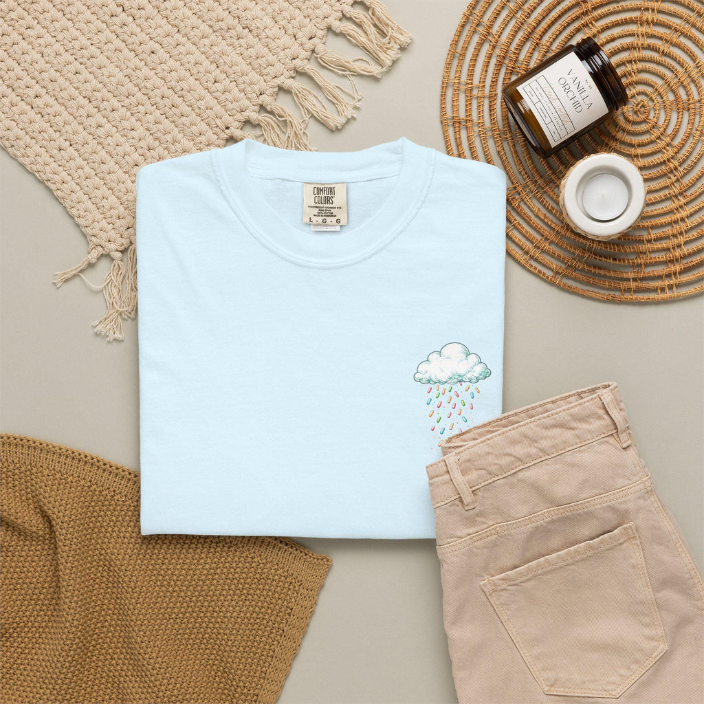 Its Sprinkling Outside ice cream cone T-Shirt | retro dessert illustration