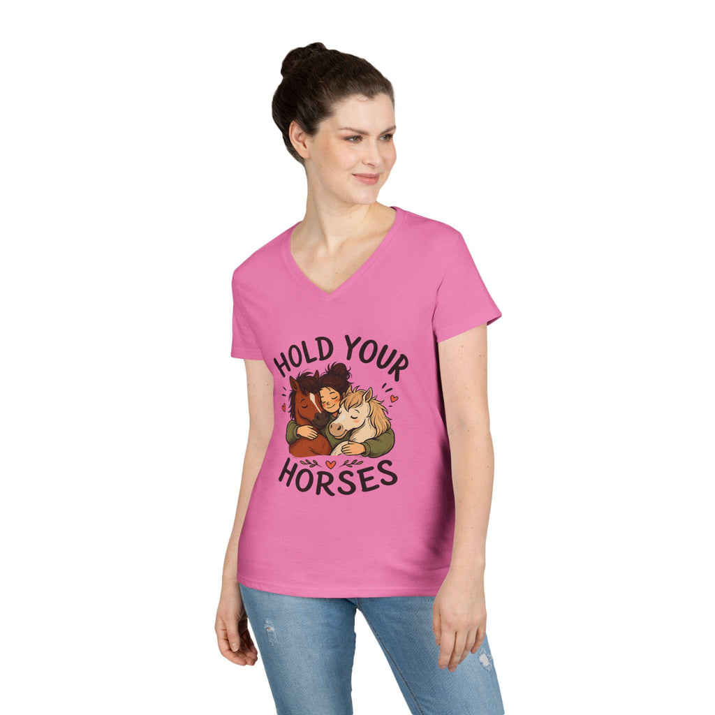 Hold Your Horses Shirt, Cozy Horse Lover Tee, Equestrian Illustration Gift