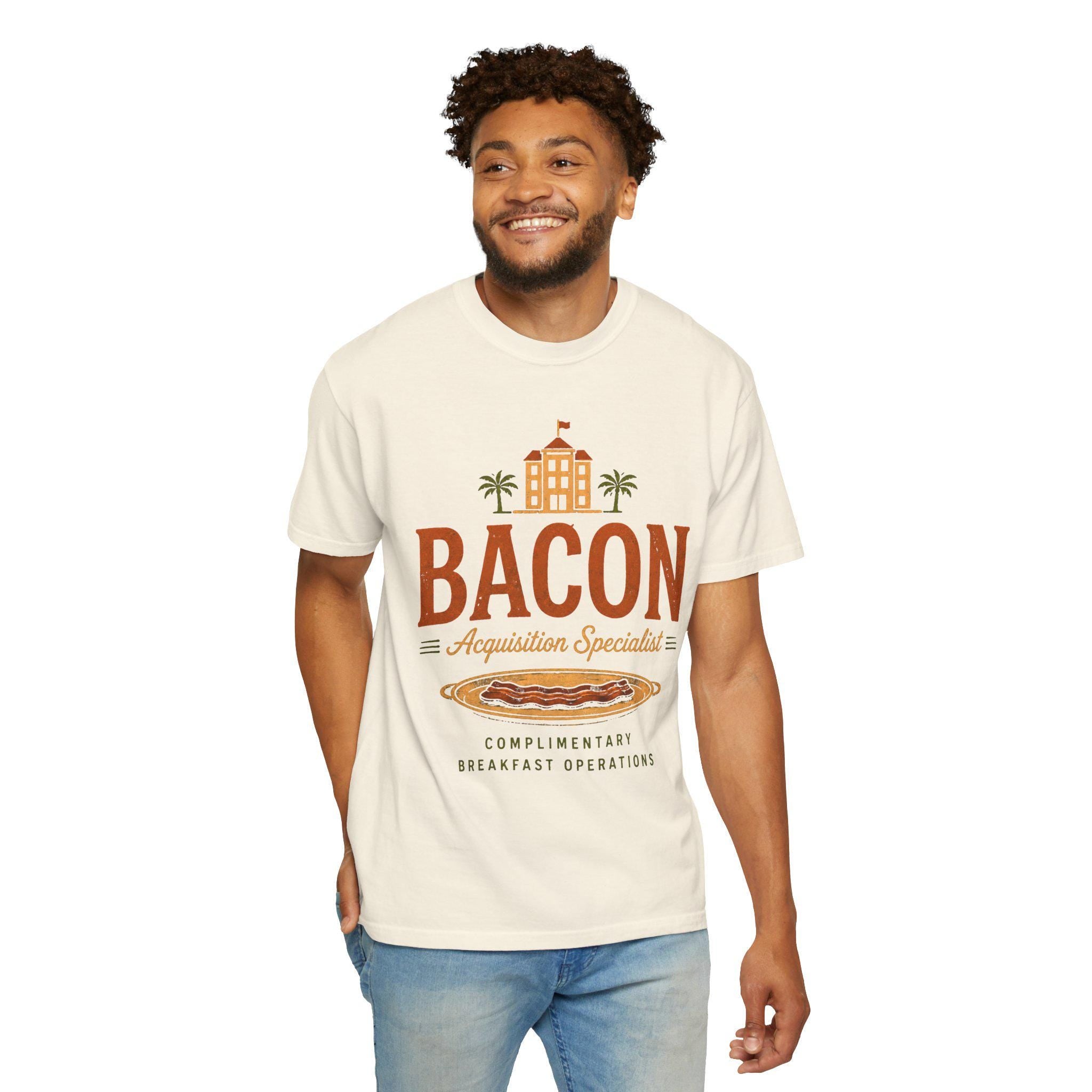 Bacon Acquisition Specialist T-Shirt | Retro Breakfast Graphic