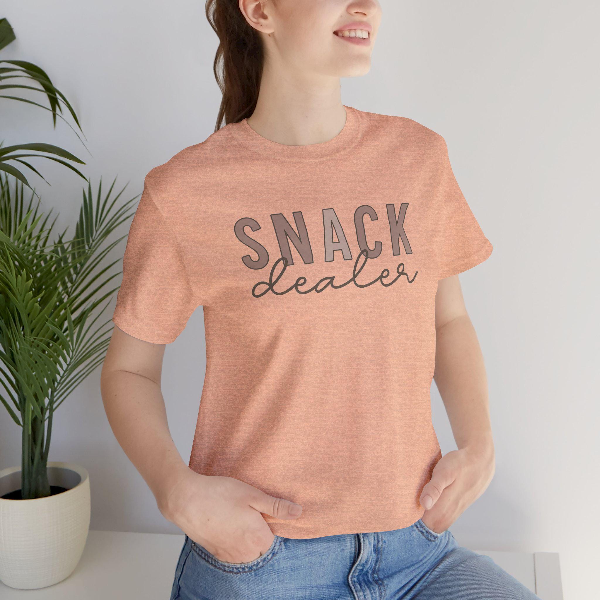 Snack Dealer Shirt, Funny Mom Life Tee, Minimalist Script, Gift for Mom