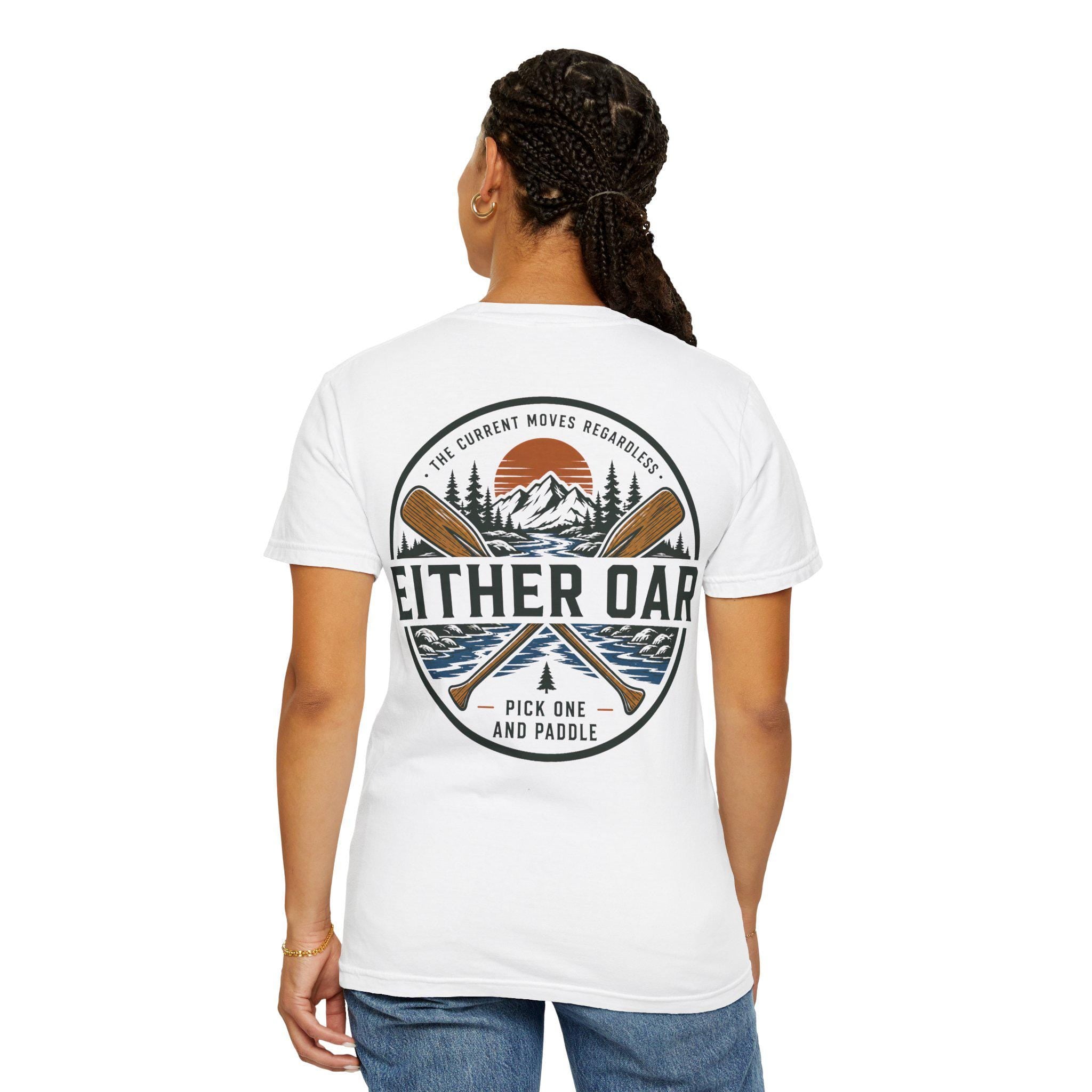 Either Oar River Club Tee, Stoic Philosophy Canoe Paddle Shirt