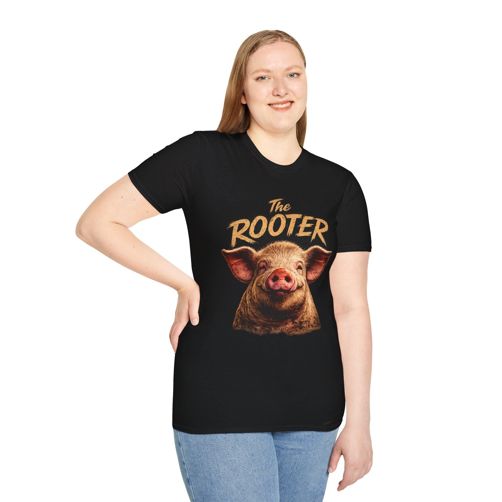 Rooter to Tooter Pig Shirt, Farm Humor Graphic Tee, Animal Pun Apparel