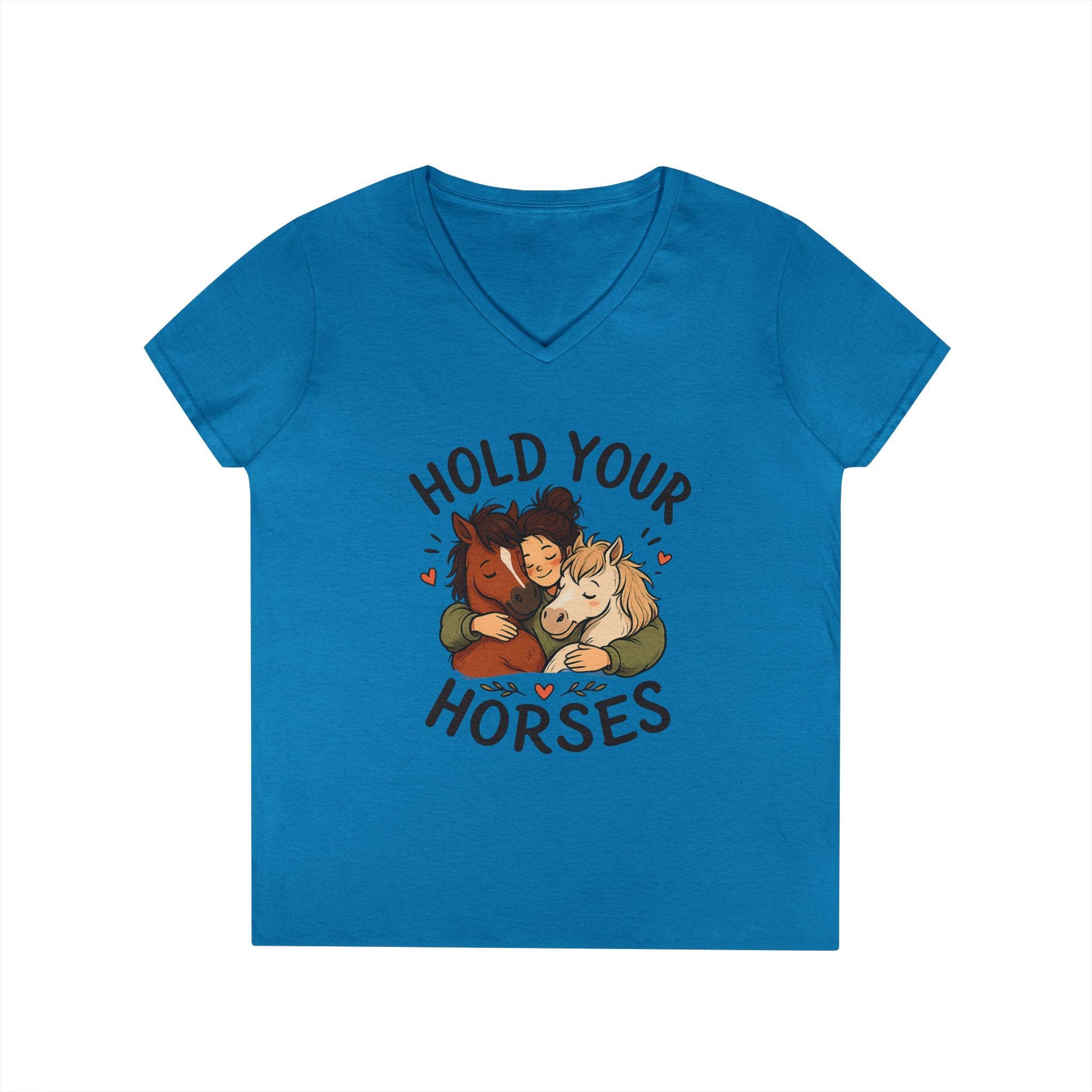Hold Your Horses Shirt, Cozy Horse Lover Tee, Equestrian Illustration Gift