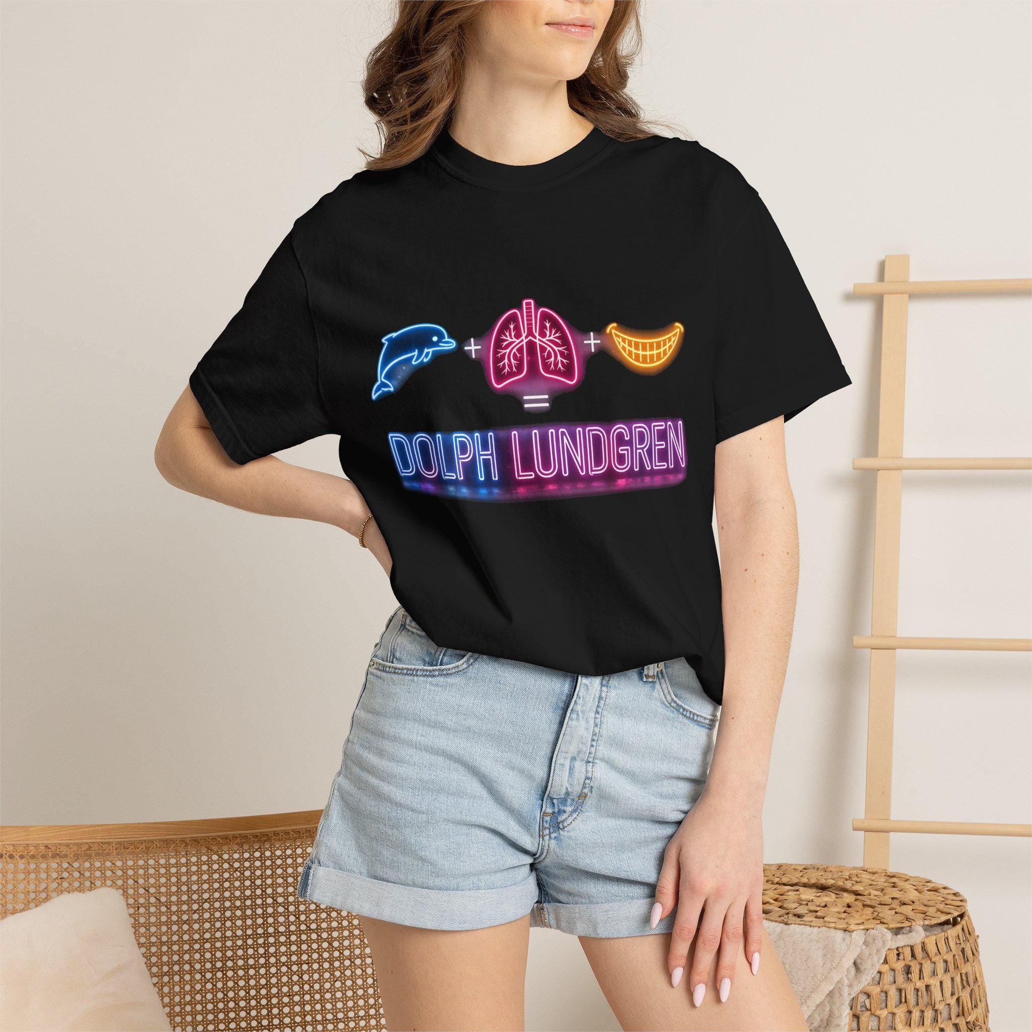 Dolph Lundgren Formula Neon Shirt, 80s Retro Graphic Tee, Absurd Humor