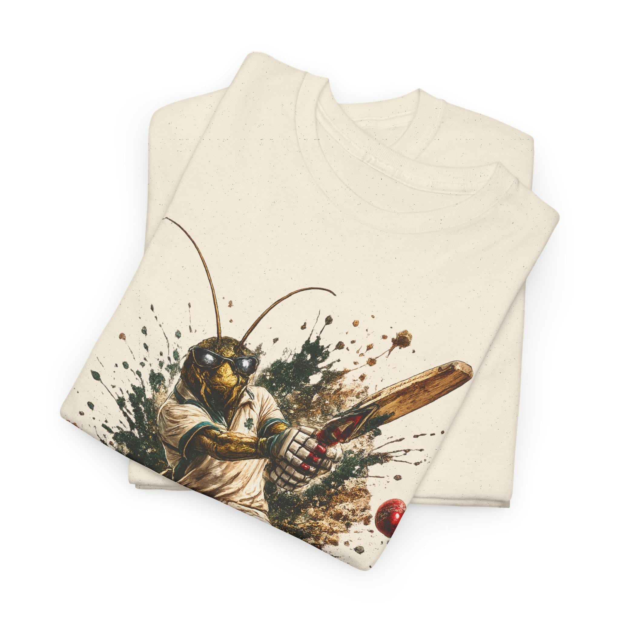 Cricket Playing Cricket Shirt | Funny Insect Athlete Tee | Badass Cricket Player Graphic | Sports Humor Shirt | Unique Gift Idea