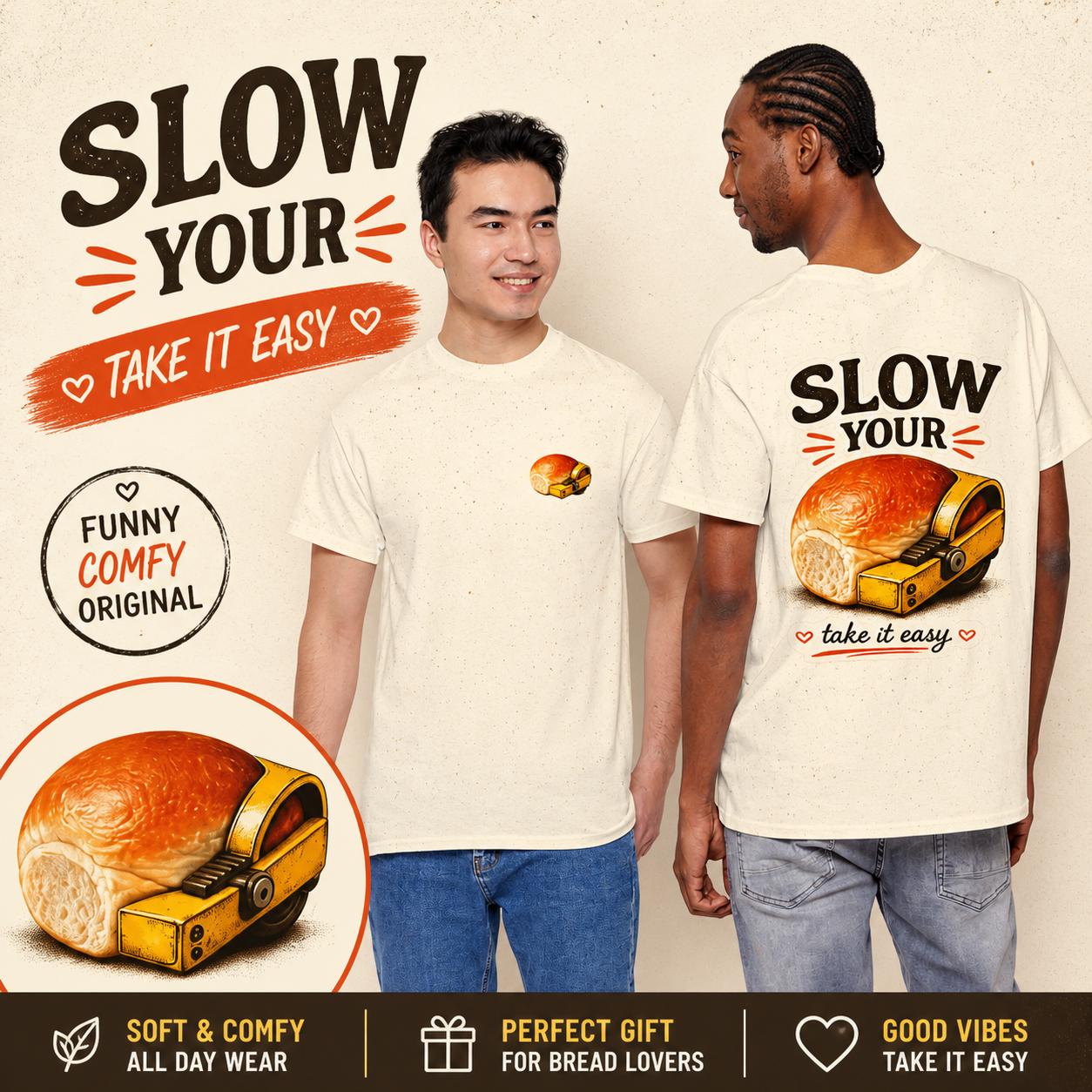 Funny Bread Roll Pun Shirt, Sarcastic Humor Graphic Tee