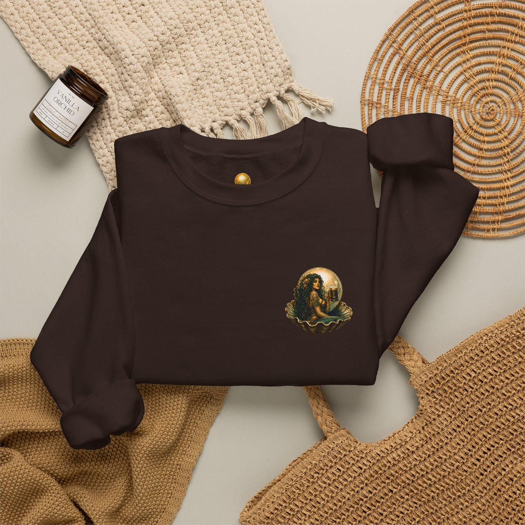 Mermaid Vintage Poster Crewneck Sweatshirt | Murky Pearl