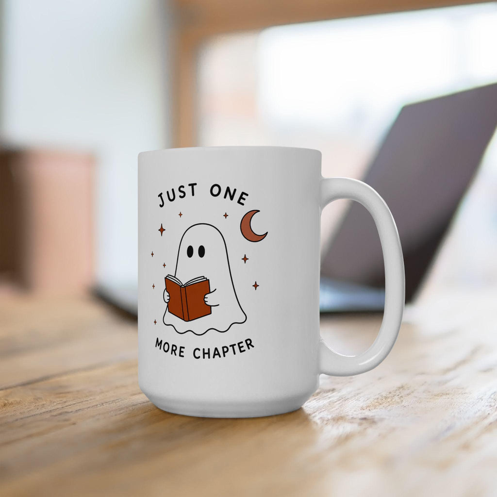 Ghost Reading Mug | Cozy Autumn Book Lover Ceramic Cup